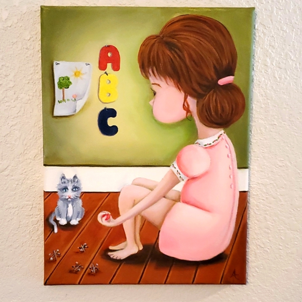 Origional Oil Painting by artist 'Little Nickers #2' Jacks